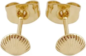 HONEYCAT Mini Shell Studs in Gold, Rose Gold, or Silver | Ear Stacks, Minimalist Delicate Jewelry