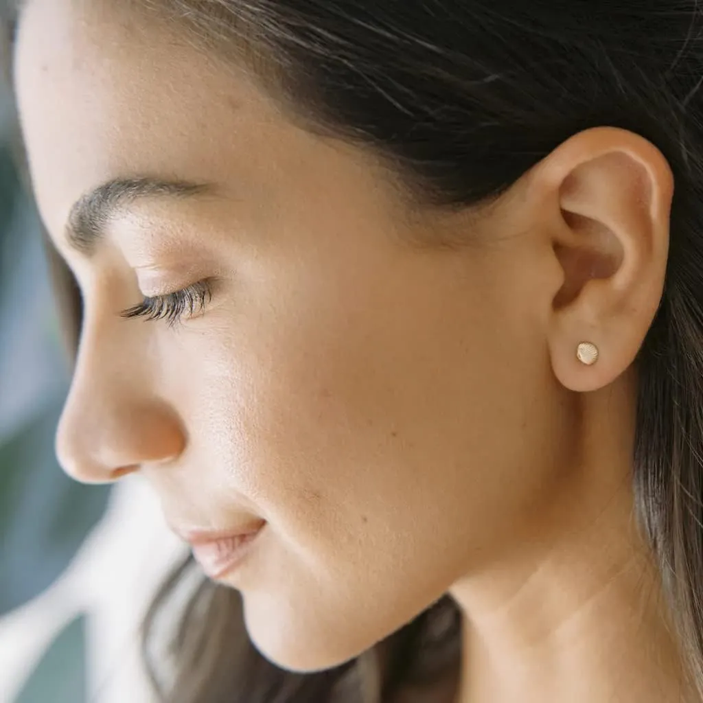HONEYCAT Mini Shell Studs in Gold, Rose Gold, or Silver | Ear Stacks, Minimalist Delicate Jewelry