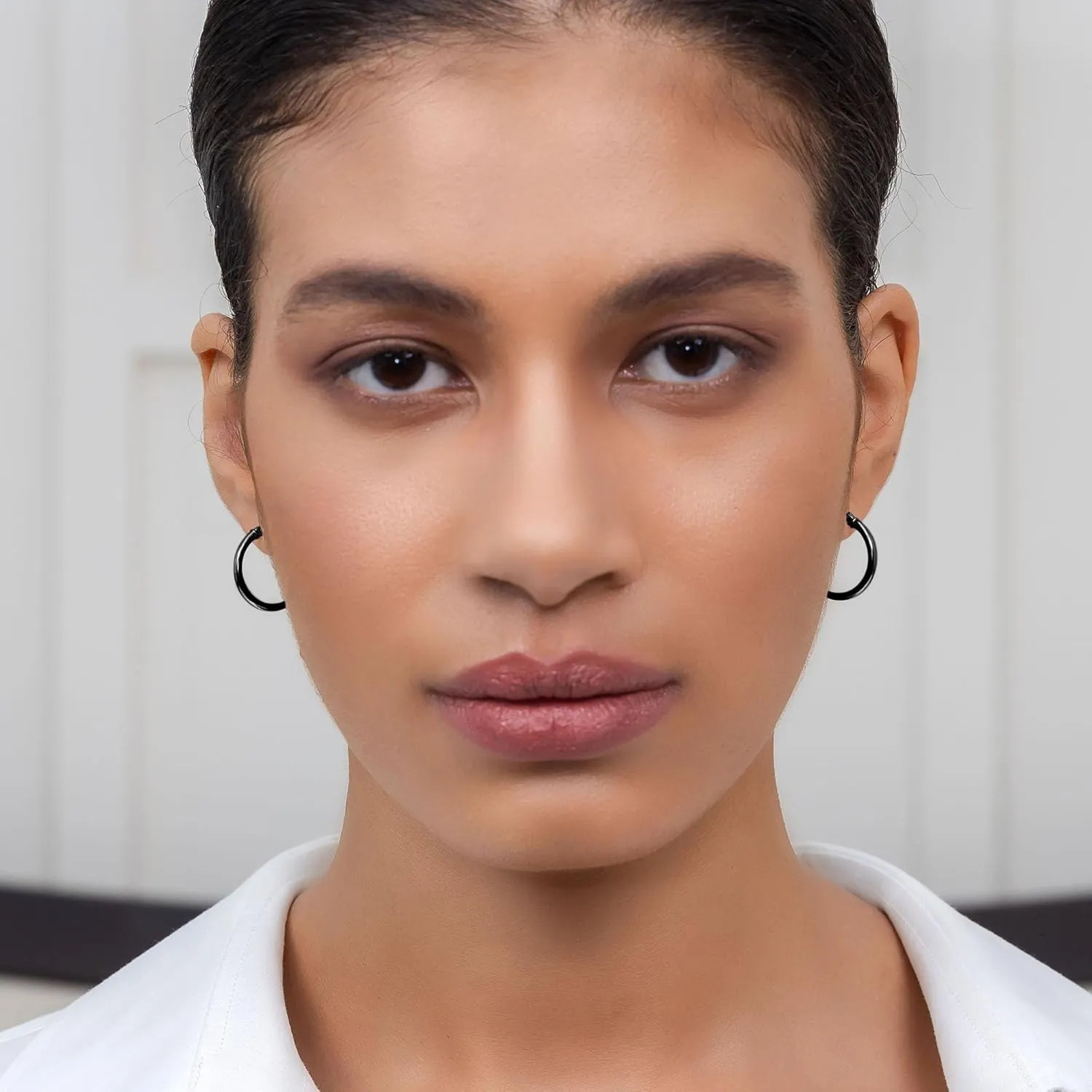 Hoops & Loops 925 Sterling Silver 2mm Hoop Earrings for Women & Men, 14K Gold Plated, Rose Gold, Black Hypoallergenic Lightweight High Polished Click-Top Hoops 15mm-60mm
