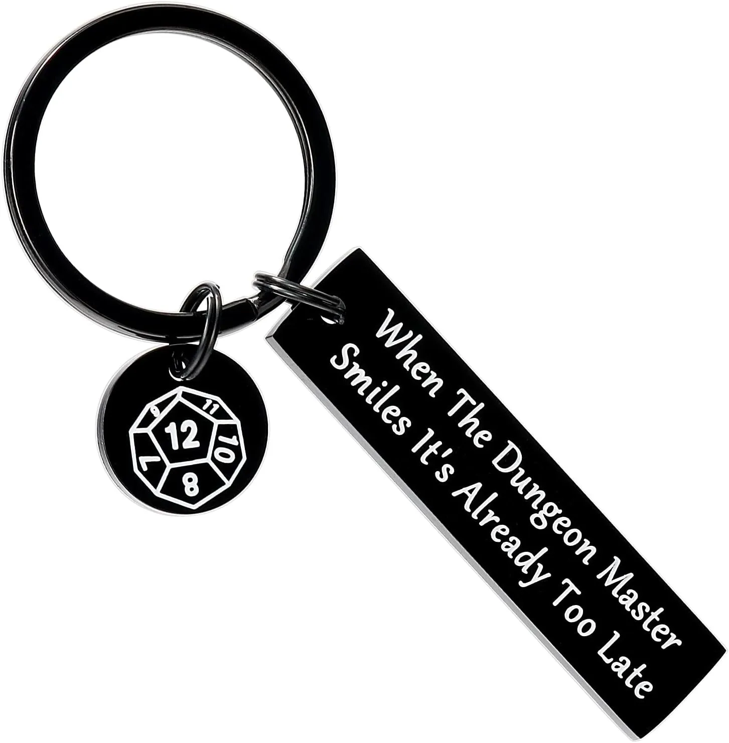 HUTIMY DND Merchandise Keychain Gifts For Men D&D Items Stuff Dungeon Master Keyring Jewelry Dungeons And Dragons Keychain