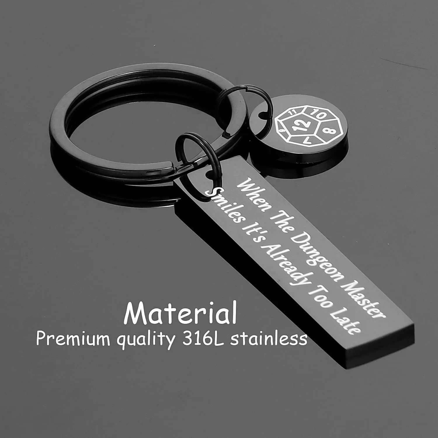HUTIMY DND Merchandise Keychain Gifts For Men D&D Items Stuff Dungeon Master Keyring Jewelry Dungeons And Dragons Keychain