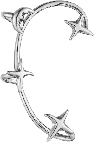 HZMAN Adjustable Elf Ear Cuff Earring for Women Stainless Steel No Piercing Ear Wrap Clip On Earrings Jewelry Gift