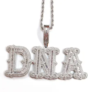Iced Out Custom Big Spined Nameplate Pendant Cubic Zircon Diamond Initial Letters Necklace Customized Name Charm Hip Hop Jewelry for Men Women Birthday