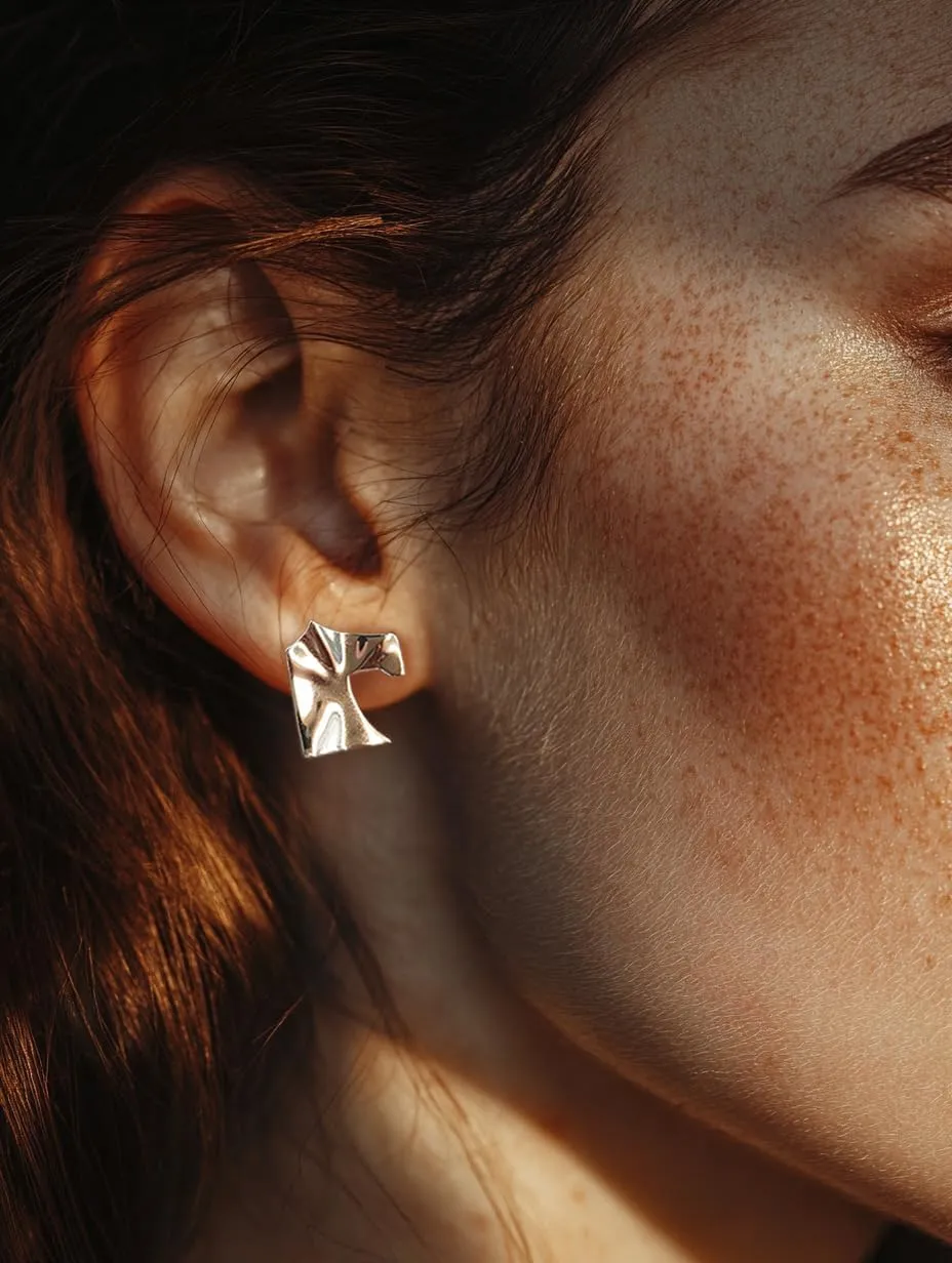 Iconic Horse Stud Earrings for Women Men - 18K Gold/White Gold Plated 925 Sterling Silver, Baroque Texture, Dainty Unique Designer Jewelry, Lightweight, Fashion Jewelry