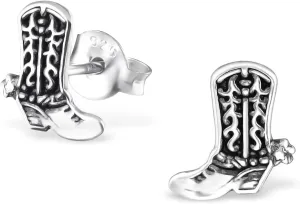 ICYROSE 925 Sterling Silver Cowboy Boot Stud Earrings 29610 (Nickel Free)