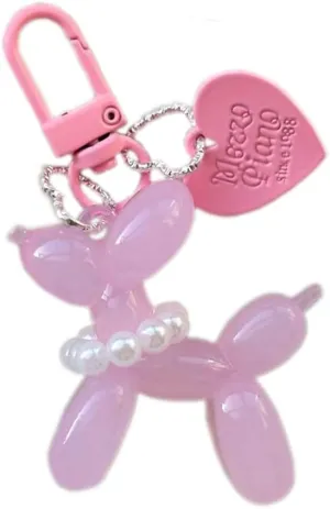 Jelly Balloon Dog Design KeychainCute Colorful Key Chain Accessories Backpack Pendant for Women