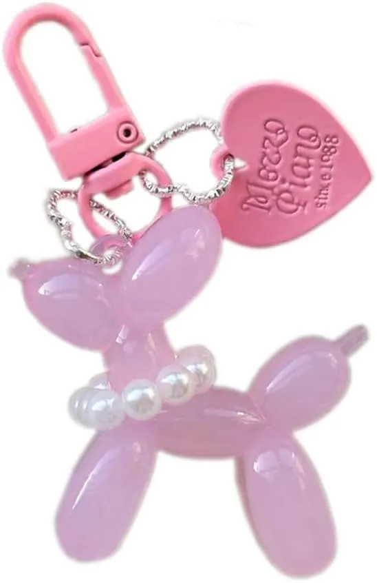 Jelly Balloon Dog Design KeychainCute Colorful Key Chain Accessories Backpack Pendant for Women