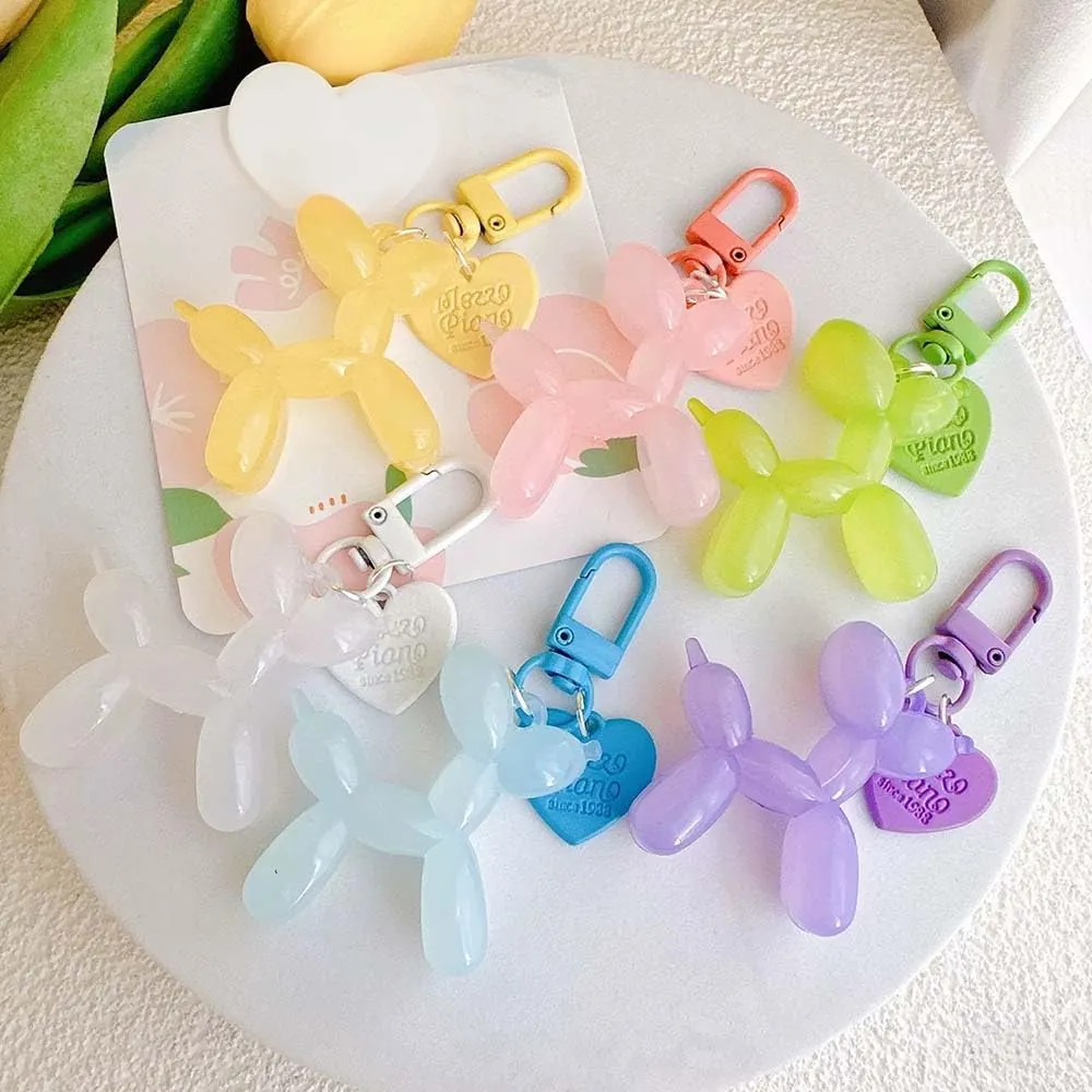 Jelly Balloon Dog Design KeychainCute Colorful Key Chain Accessories Backpack Pendant for Women