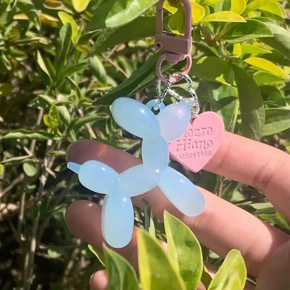Jelly Balloon Dog Design KeychainCute Colorful Key Chain Accessories Backpack Pendant for Women