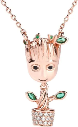 Jeulia 17.7 inch Tree Necklace Man Women Jewelry 925 Sterling Silver Pendant Necklace Chain Romantic Gift for Her Couples