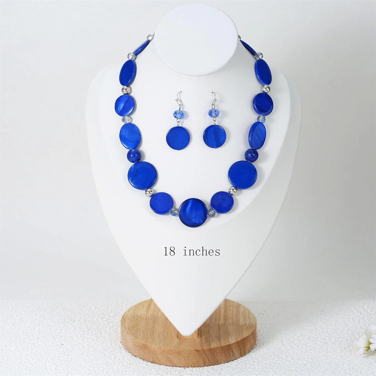 Jules D.Chunky Beads Necklace Colorful Shell Necklace Fashion Statement Necklace Set for Women Gifts