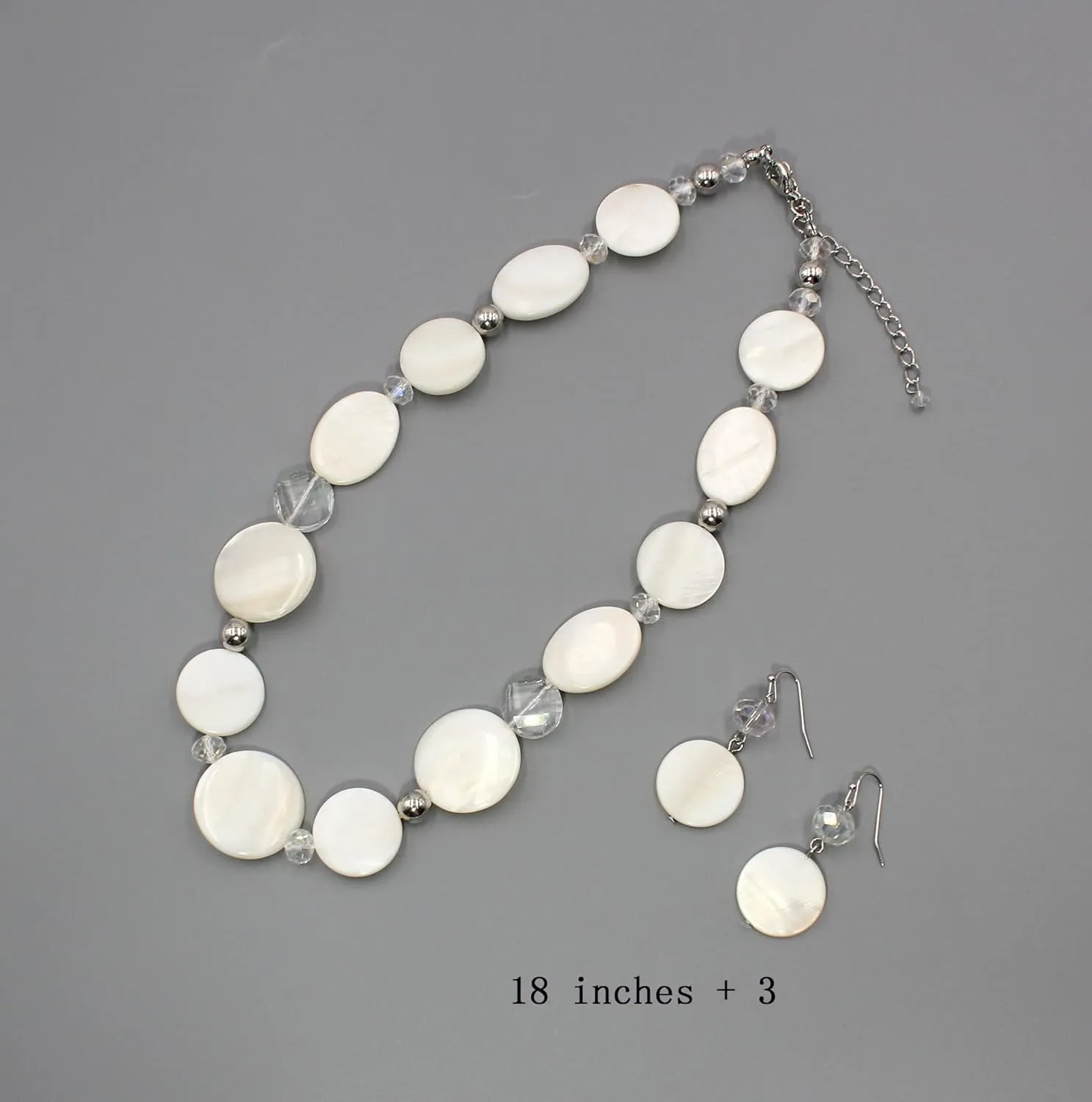 Jules D.Chunky Beads Necklace Colorful Shell Necklace Fashion Statement Necklace Set for Women Gifts
