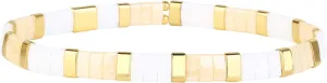 KELITCH Tila Beaded Bracelet for Women Simple Stretch Colorful Handmade Bracelet Summer Fashion Charm Jewelry