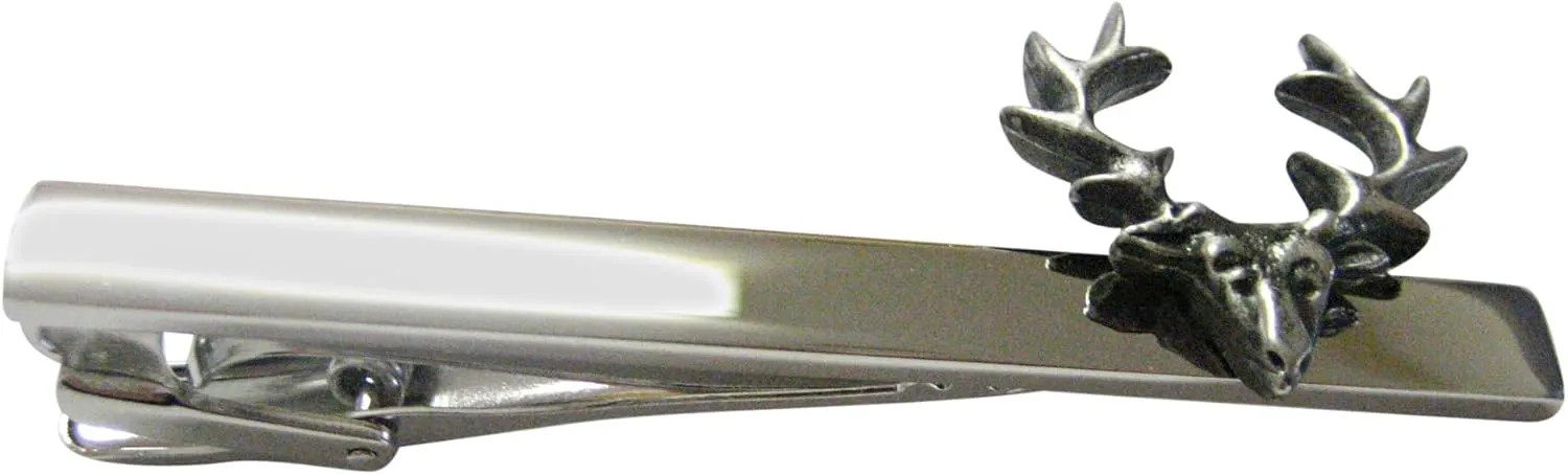 Kiola Designs Simple Deer Head Square Tie Clip