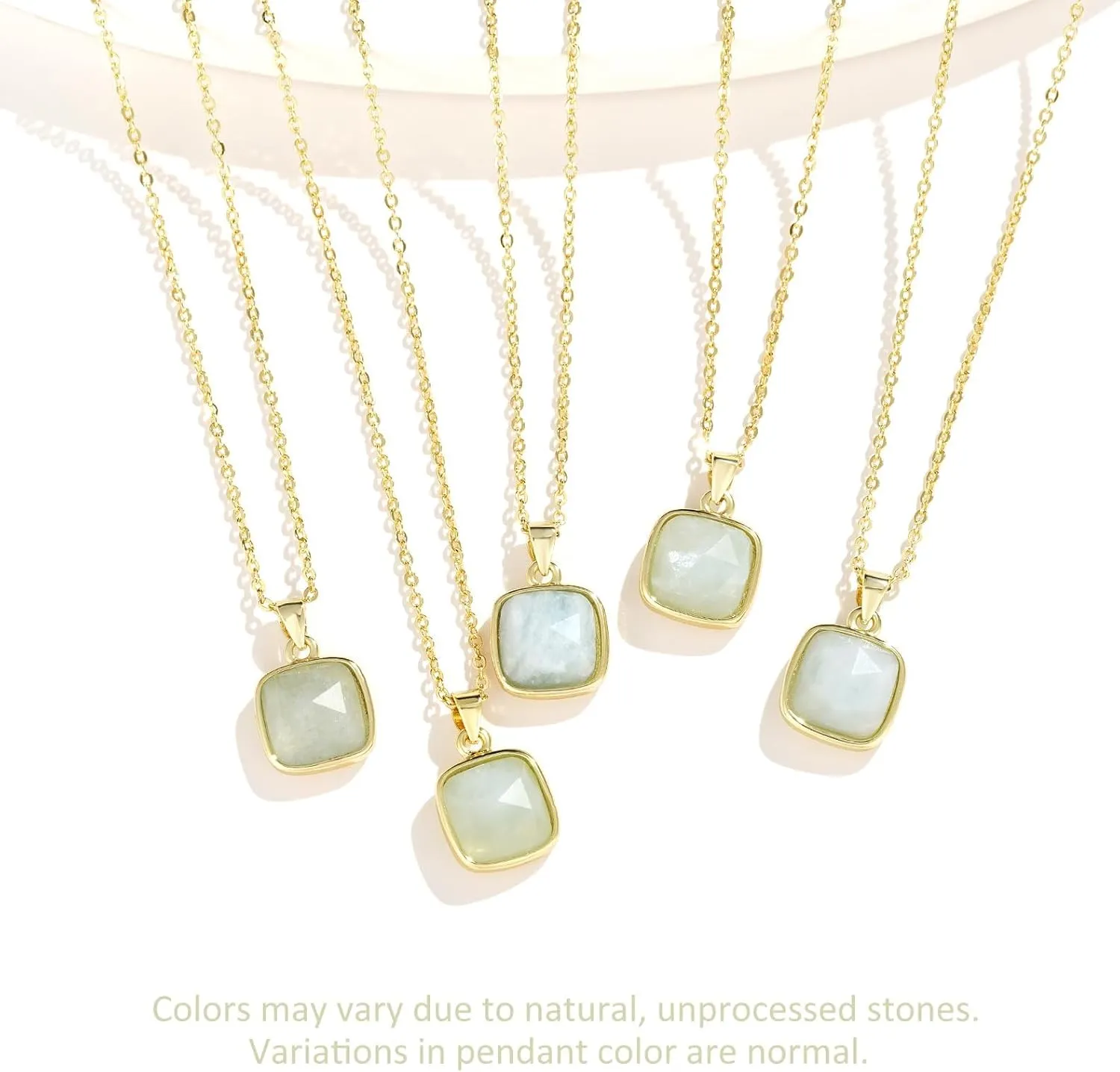 KissYan Healing Crystal Necklace, 14K Gold Plated Natural Stone Pendant Necklace Reiki Quartz Amethyst Citrine Gemstone Spiritual Jewelry Gifts for Women Girls