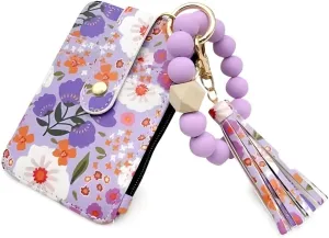 Ladies' Boho Style Wristlet Wallet Keychain With Beaded Tassel Decoration