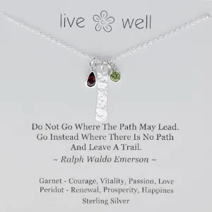 Leave A Trail Emerson Quote Necklace By Live Well