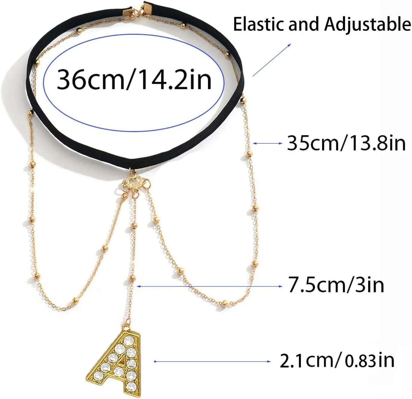 Letter Initial Leg Chain Thigh Jewelry for Women Summer Beach Bead Leg Chain Name Elegant Elastic Body Chain Jewelry