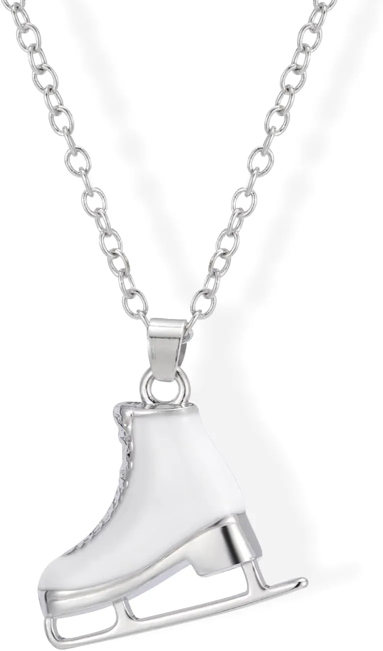 LIKGREAT Ice Skate Adjustable Necklace Ice Skating Charm Pendant Necklace Alloy Figure Skating Accessories for Women
