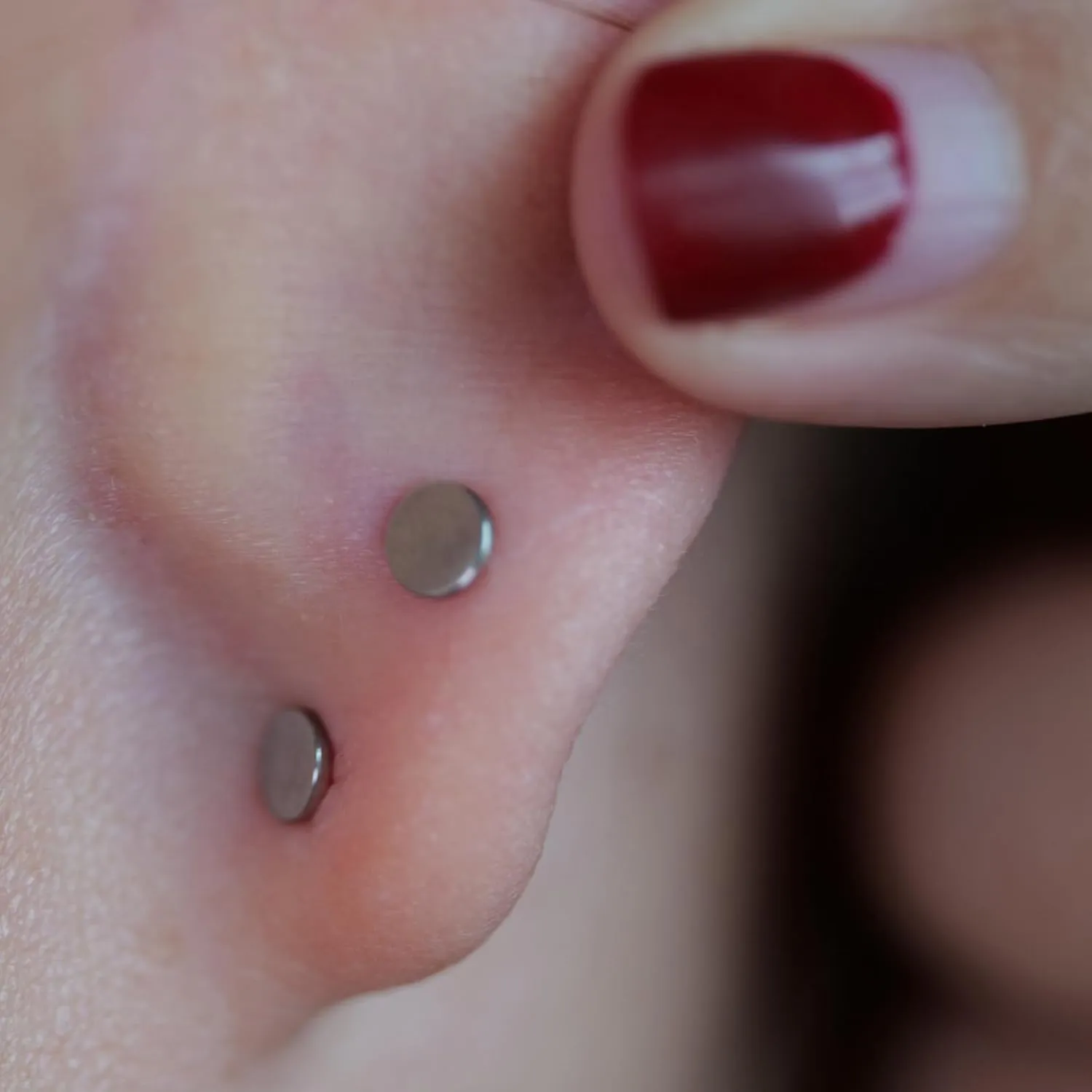 limerencia F136 Hypoallergenic Titanium Flat Back Stud,G23 Implant Grade Press Fit Threadless Earrings 20g 6mm 8mm Push Pin Tragus Cartilage Helix Conch Nose Piercing Jewelry(1pc)