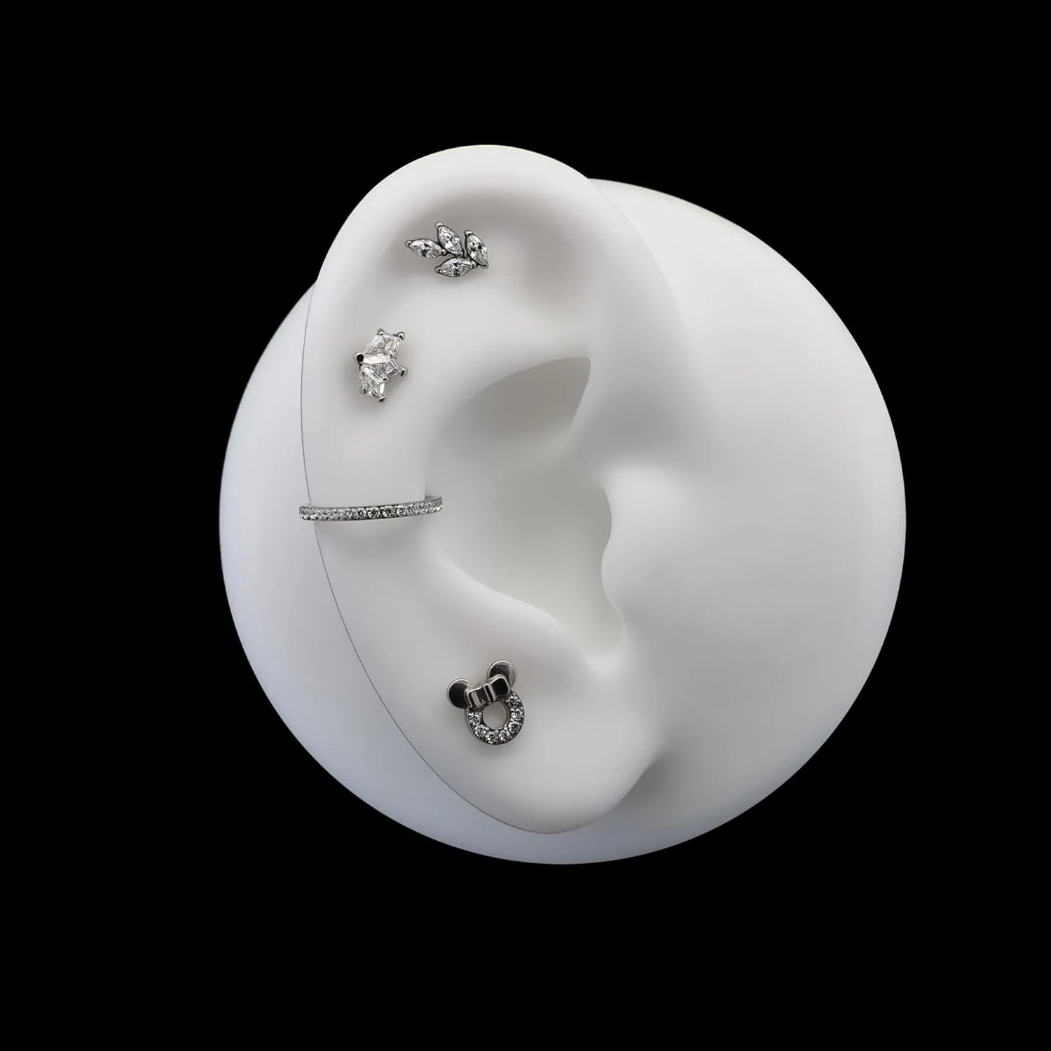 limerencia F136 Hypoallergenic Titanium Flat Back Stud,G23 Implant Grade Press Fit Threadless Earrings 20g 6mm 8mm Push Pin Tragus Cartilage Helix Conch Nose Piercing Jewelry(1pc)