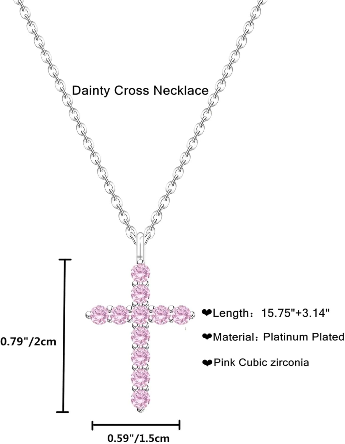 LMXXVJ Cross Necklace for Women,Cubic zirconia Cross Necklace Pendant Jewelry,Birthday Anniversary Festival Prom Gift