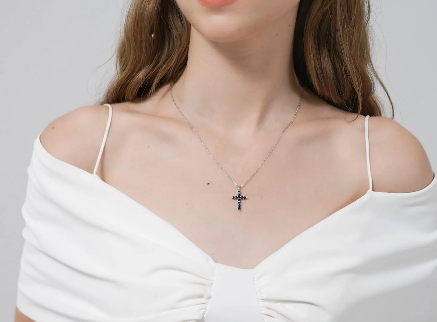 LMXXVJ Cross Necklace for Women,Cubic zirconia Cross Necklace Pendant Jewelry,Birthday Anniversary Festival Prom Gift
