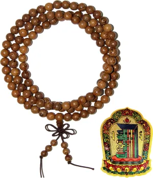 Mala Beads Necklace 8mm 108 Sandalwood Prayer Meditation Bracelet Natural Fragrant Wood Buddhist Rosary -12mm 17 Tibetan Buddhism Prayer Bracelet & Amulet Included