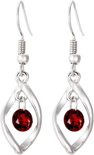 MALOYANVE Linear Swirl Wire Earrings for Women Sparkly Statement 925 Sterling Silver Single Hoop Vintage Colorful Crystal Cubic Zirconia Dangle Earrings Wedding Jewelry Gifts