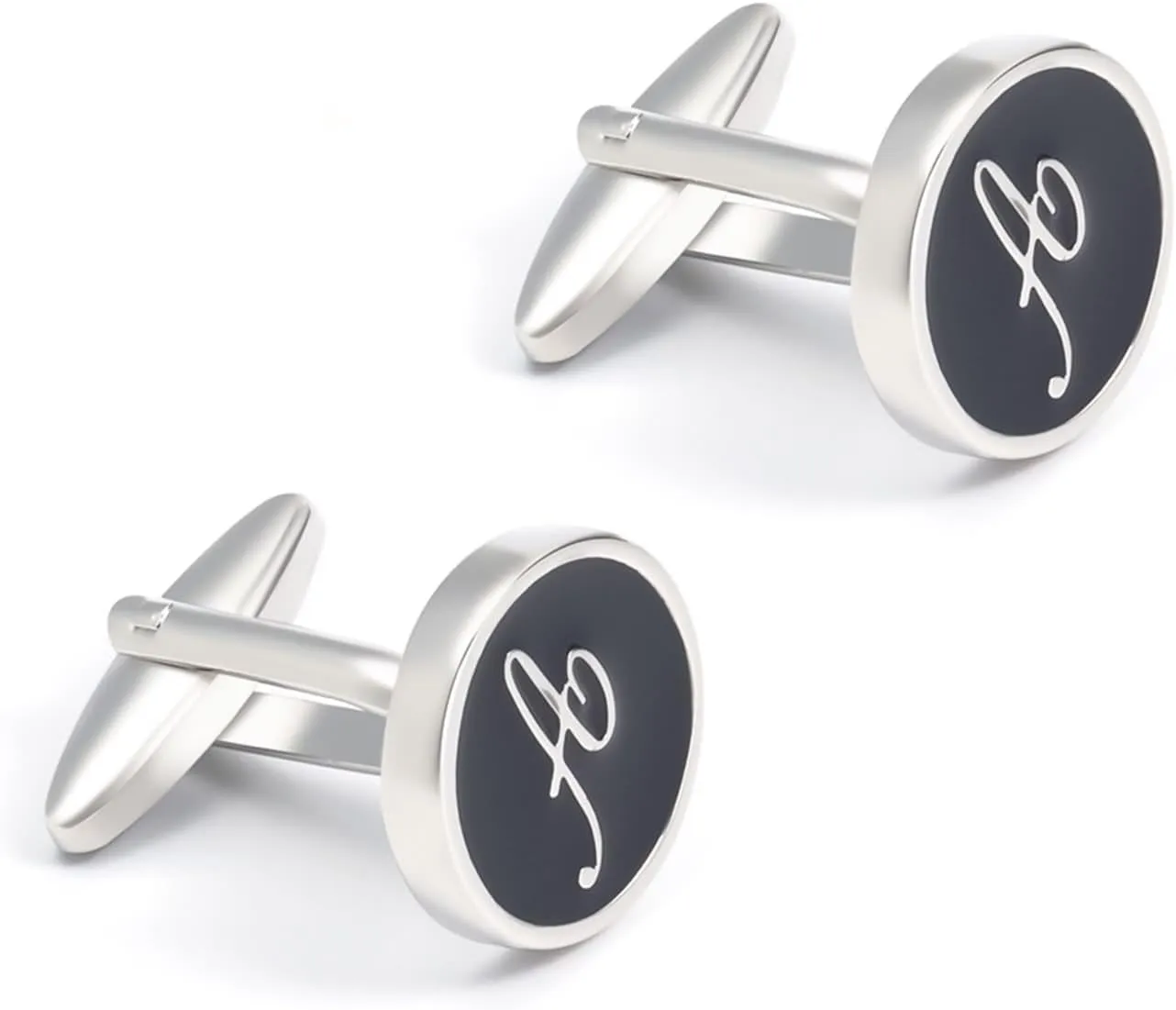 Man Cufflinks, Men's Cuff Links Set Letter Shirt Buttons for Men for Wedding Business