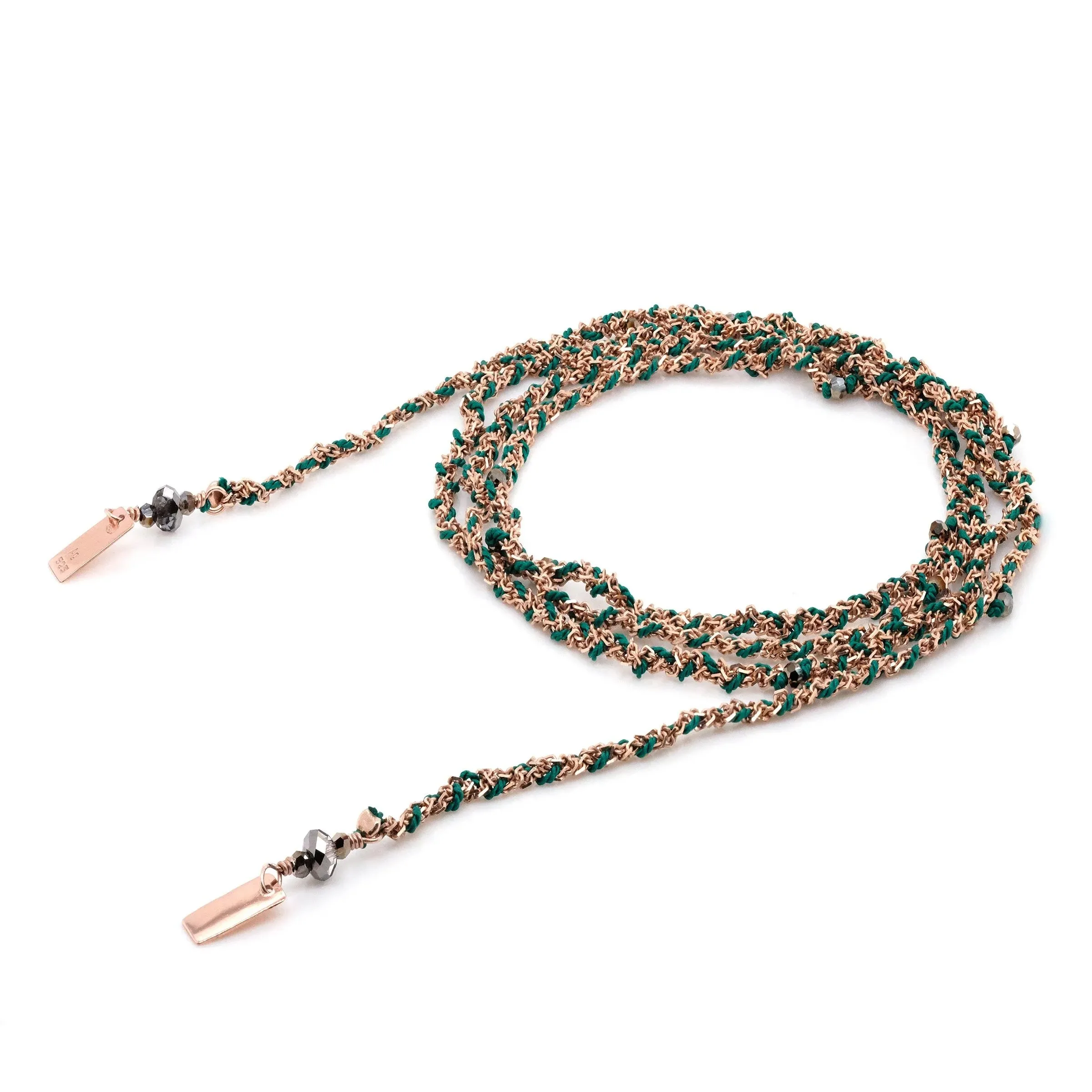 Marie Laure Chamorel Necklace 182 - Pink Gold Green
