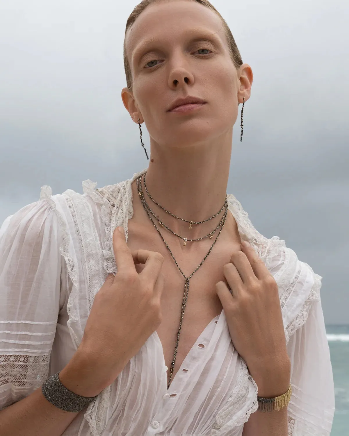 Marie Laure Chamorel Necklace 182 - Ruthenium Gold