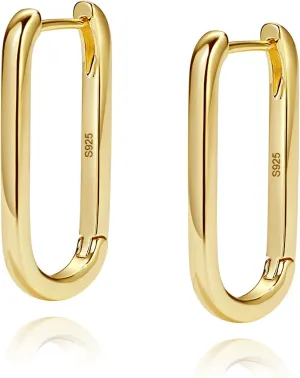 Me&Hz Gold Huggie Earrings Small Huggie Hoop Earrings for Women 14K Gold Plated Hypoallergenic Cubic Zirconia Huggies Mini Silver Hoop Earring for Women