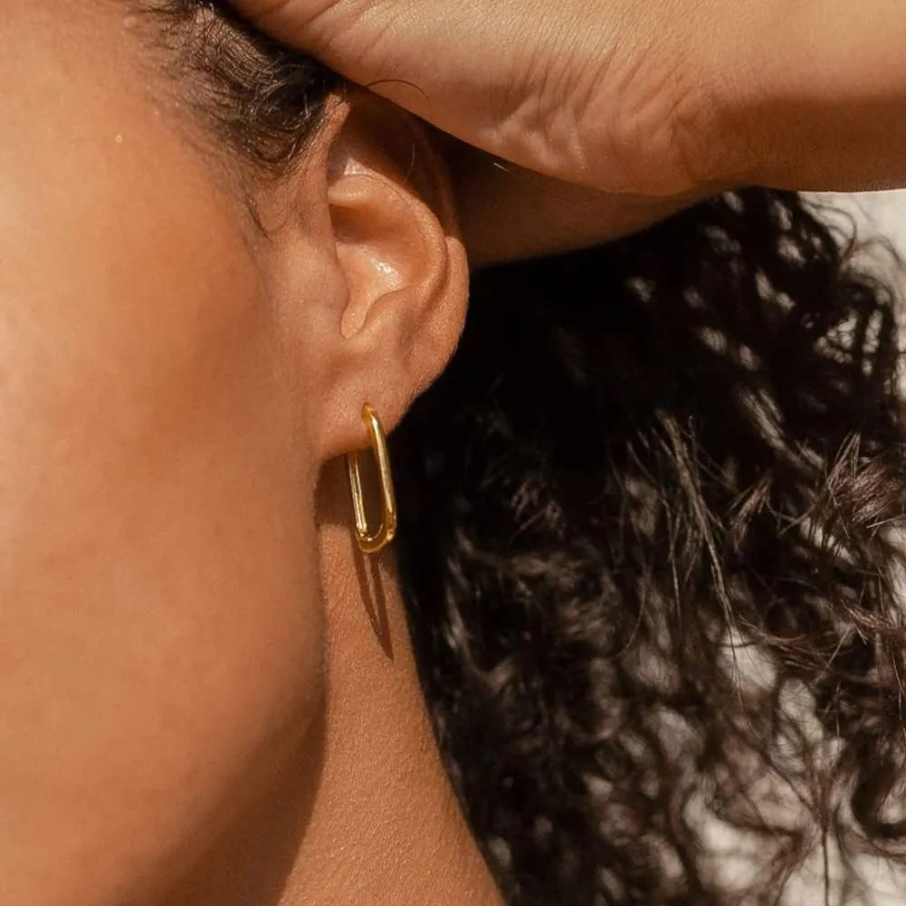 Me&Hz Gold Huggie Earrings Small Huggie Hoop Earrings for Women 14K Gold Plated Hypoallergenic Cubic Zirconia Huggies Mini Silver Hoop Earring for Women