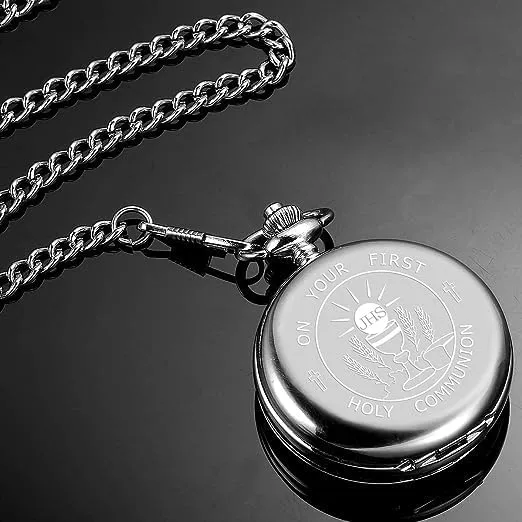 Mechanical Pocket Watches for Men, Lucky Dragon and Phoenix, Skeleton Pocket Watch with Chain