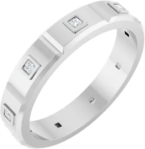 Mens Platinum Diamond Band Ring Fine Jewelry For Men Gifts For Him (1/5 cttw), Size 7