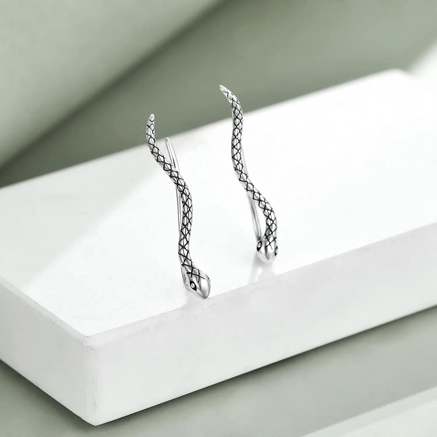 Mermaid/Tulip/Bee/Lightning/Snake/Pearl Crawler Climber Earrings Sterling Silver Jewelry Gifts for Women