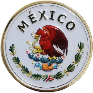 Mexico Eagle Flag Brooch Pin Badge Calcomania Escudo Mexicano Colorful Design Memorabilia