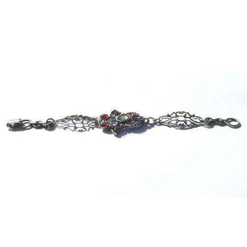 Michal Golan Bold Hamsa Bracelet With Garnet