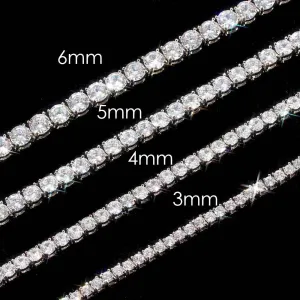 Michooyel Tennis Necklace for Women Tennis Chain Women Iced Out Necklace Prong-Setting 5A Cubic Zirconia Stones Fashion Jewelry 3mm 4mm 5mm 6mm, 16,18,20,22,24 Inches
