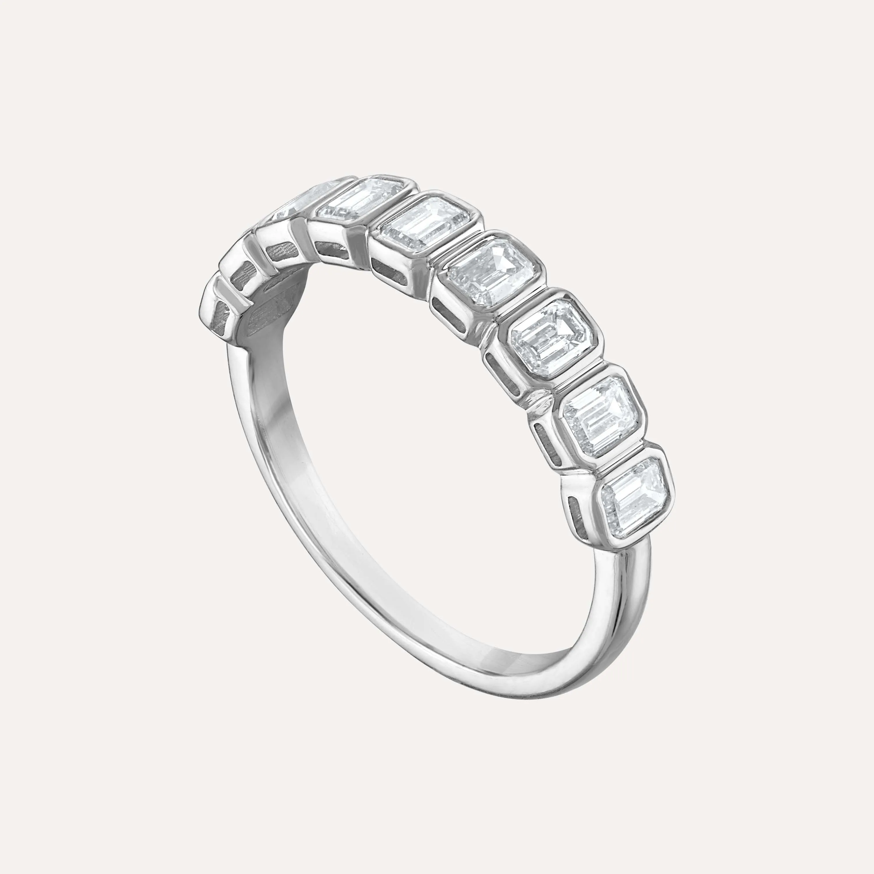 Mini Emerald Diamond Bezel Ring