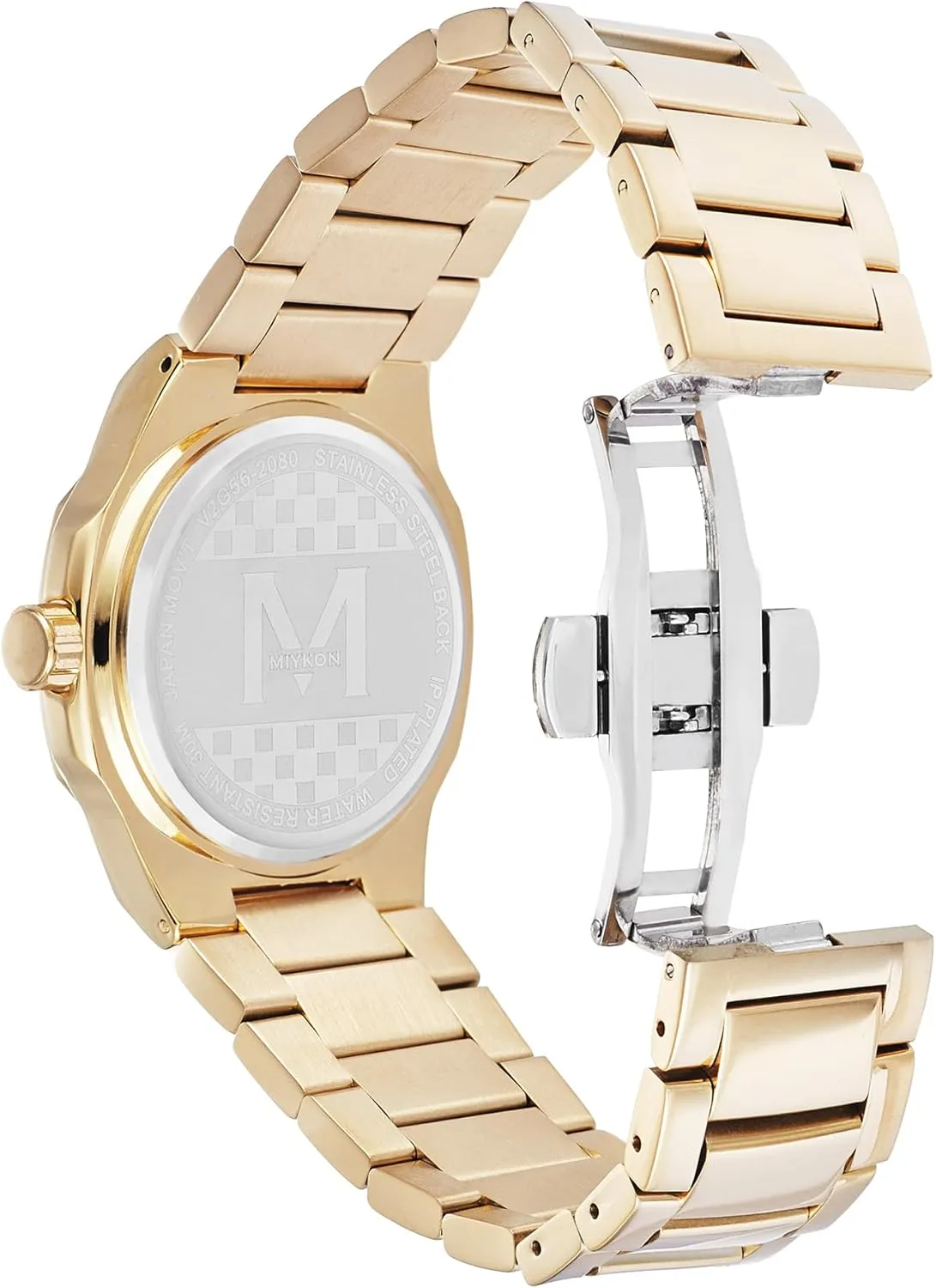 Miykon Silver and Gold Watches for Men | Minimalist Analog Mens Dress Watch with Ion Polished Solid Stainless Steel Bracelet | Luminous Hands, Scratch Resist Glass, Japan Quartz, 100ft Water Resistant