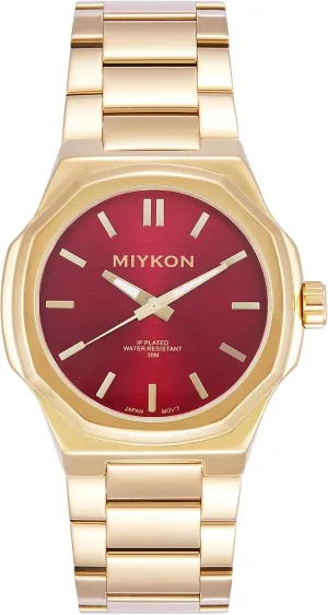 Miykon Silver and Gold Watches for Men | Minimalist Analog Mens Dress Watch with Ion Polished Solid Stainless Steel Bracelet | Luminous Hands, Scratch Resist Glass, Japan Quartz, 100ft Water Resistant