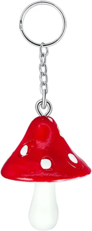 Mushroom Keychain Handmade Colorful Resin Funny Cartoon Food Mushroom Keychain Craft Gift for Women