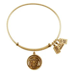 Music Headphones Bangle in Gold by Wind & Fire