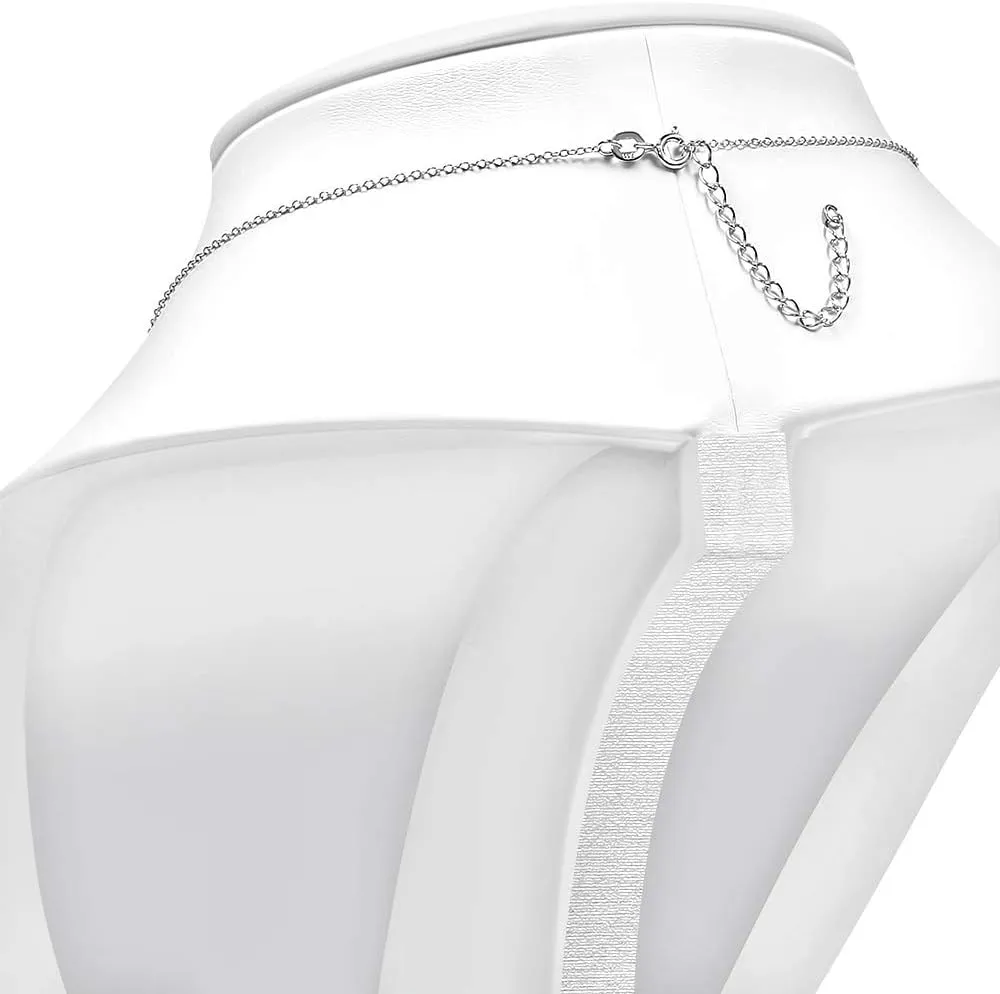 My Daily Styles 925 Sterling Silver Heart Shaped CZ Star of David Pendant Necklace