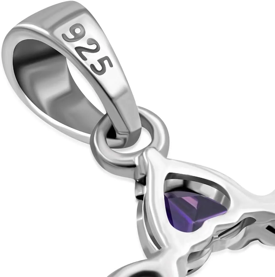 My Daily Styles 925 Sterling Silver Heart Shaped CZ Star of David Pendant Necklace