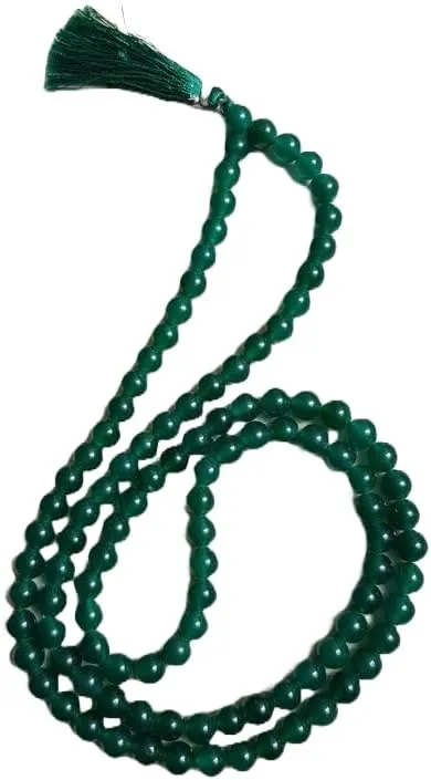 Natural Jade Aventurine 8mm 108 Mala Beads, Spiritual, Meditation Beads, Reiki, Japa Mala, Buddhist Prayer Beads, Yoga Bracelet, healing beads LKMALA-RRGU-3405