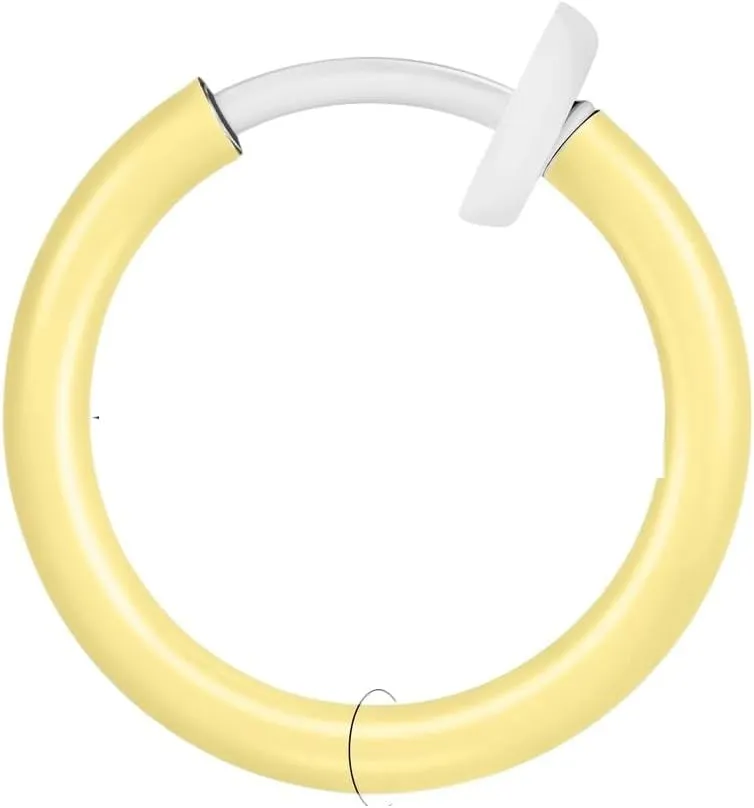 New 2026 1 Piece Colorful Acrylic Hoop Ear Clicker For Women Her Glow In Dark Ear Clip Round No Pierced Helix Cartilage Piercing 10Mm Jewelry Fashion Accessories Creative Gift
