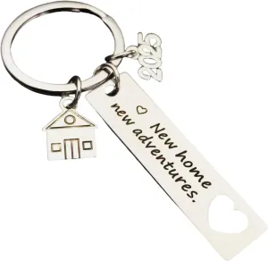 New Home Keychain 2025 House Warming Gifts Funny Key Chains Housewarming Gifts Homeowner Keyrings Present